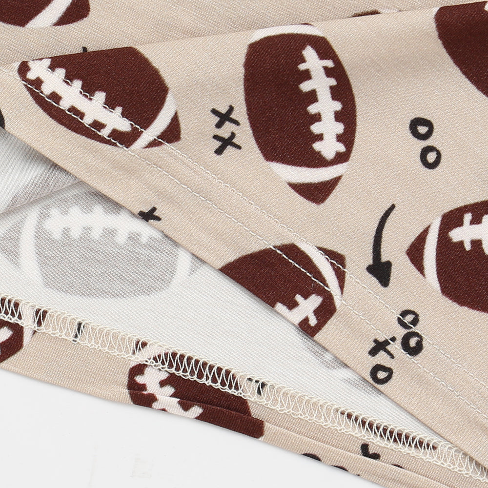 Bamboo Long Sleeve Pajamas in Football