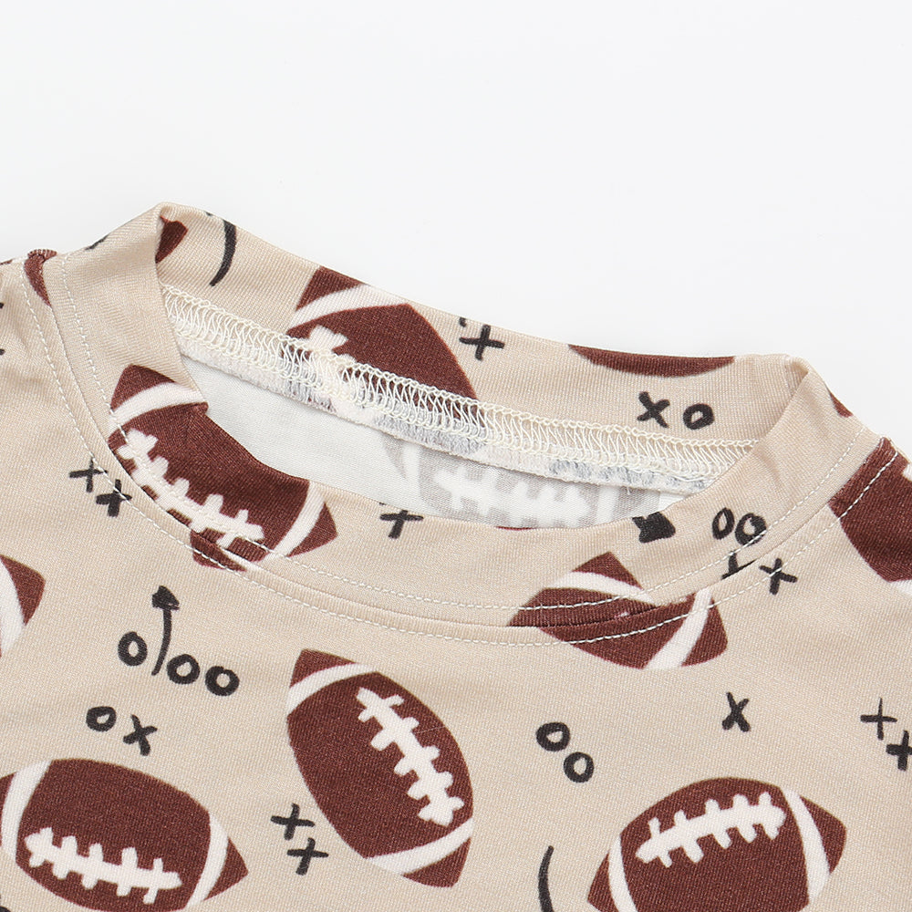 Bamboo Long Sleeve Pajamas in Football