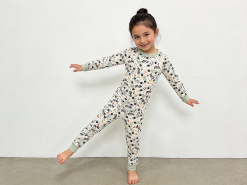 Bamboo Long Sleeve Pajamas in Race Cars
